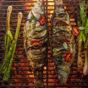 Grilled Fish with Lemon Butter Sauce
