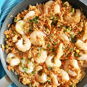 Prawn Provencal with Egg Rice