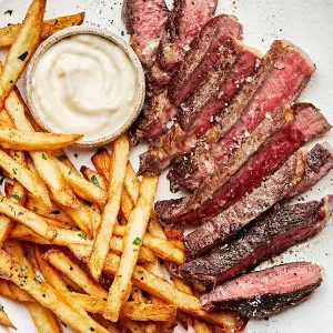 Beef Steak with French Fries